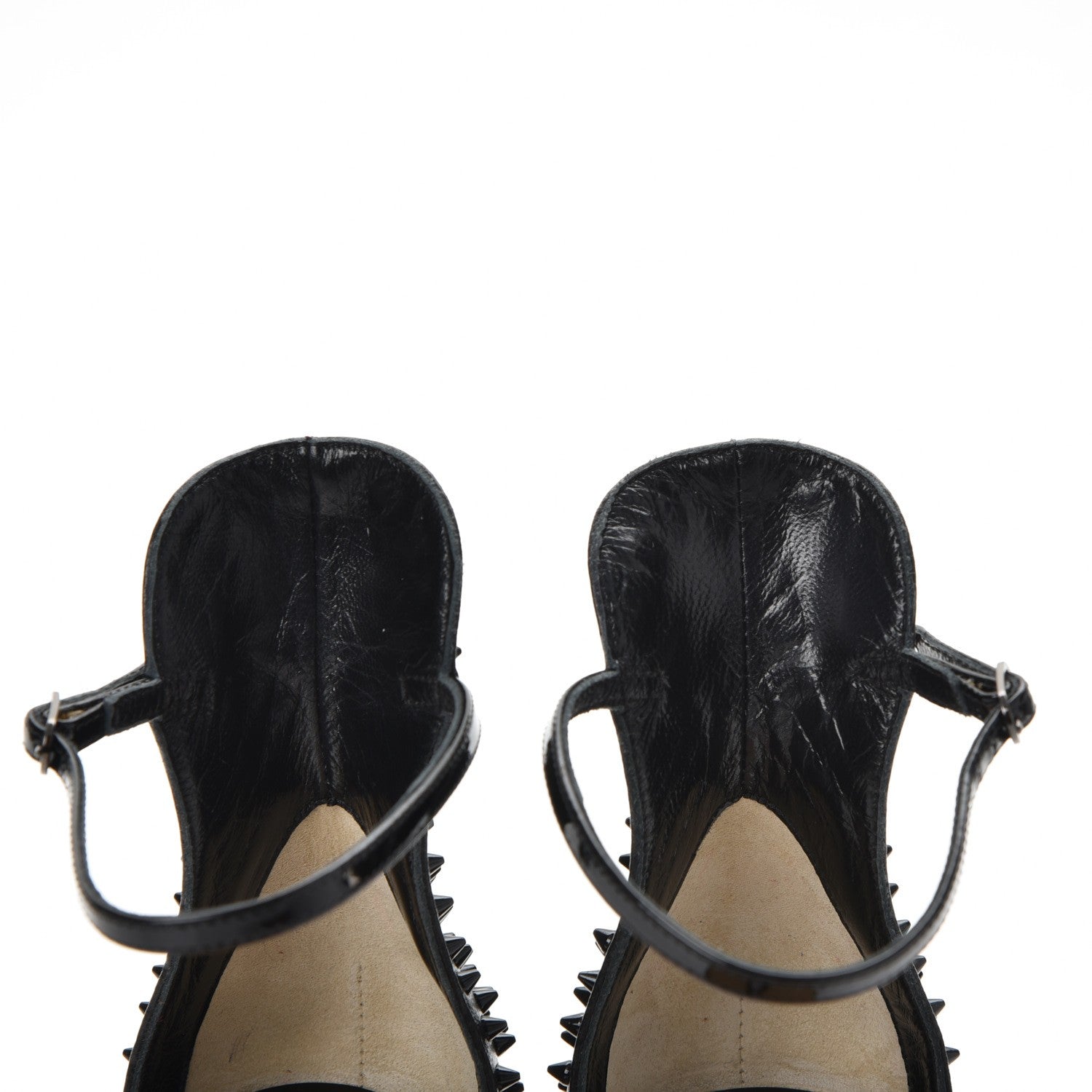 Christian Louboutin Patent Nappa Trezanita 70 Sandals 38 Black 6 of 10