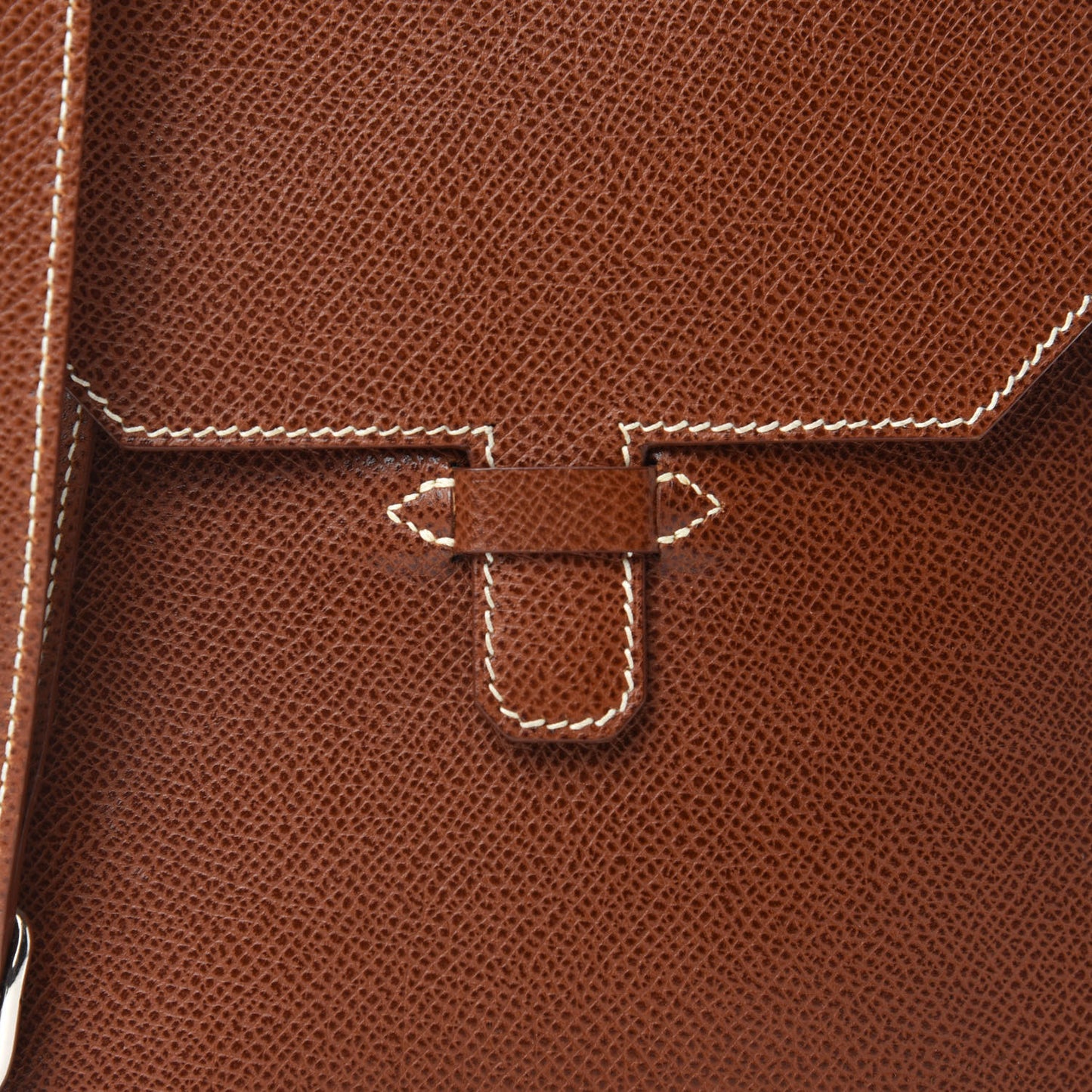 Veau Lisse Amelie Flat Pochette Noisette