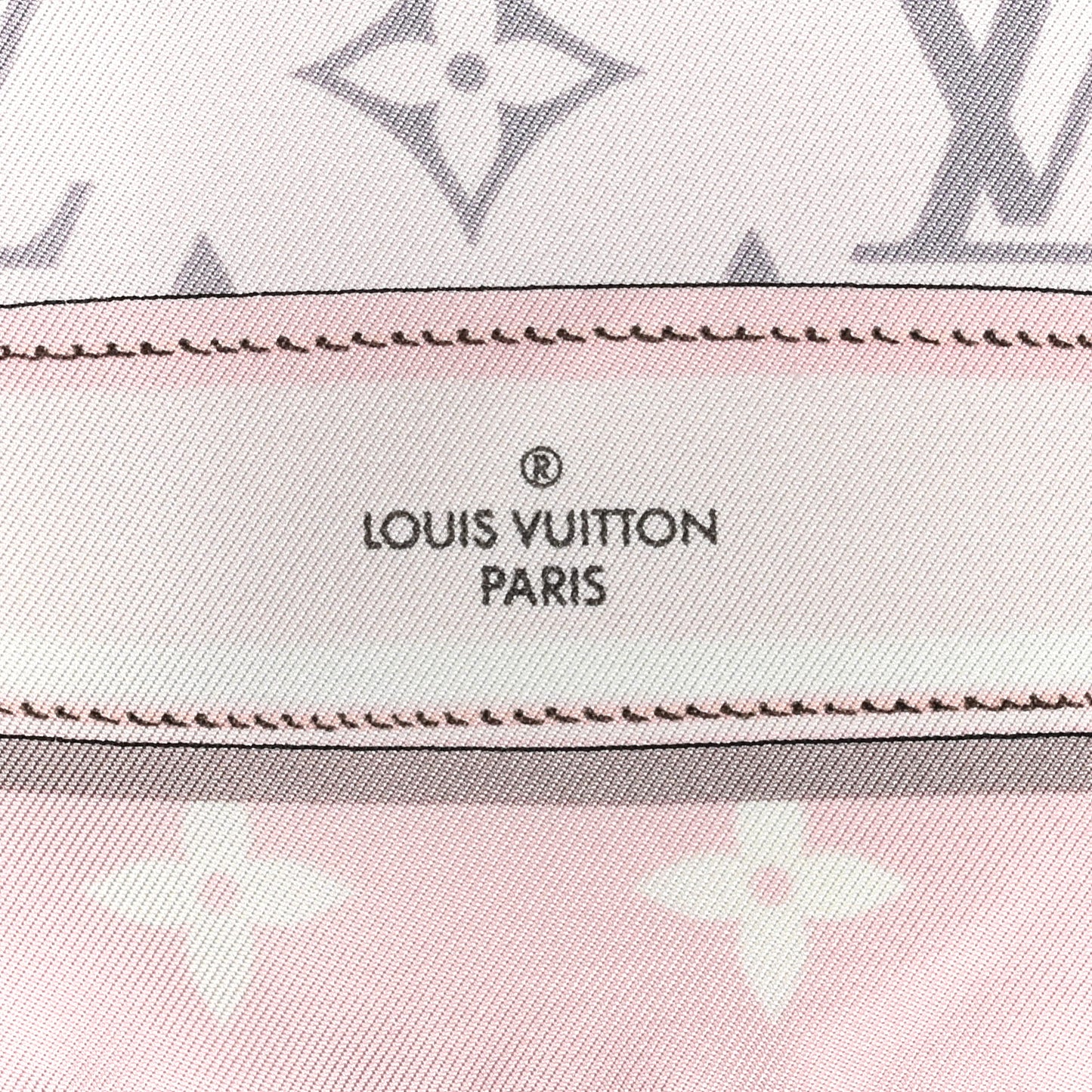 Silk Monogram Confidential Square Scarf Light Pink