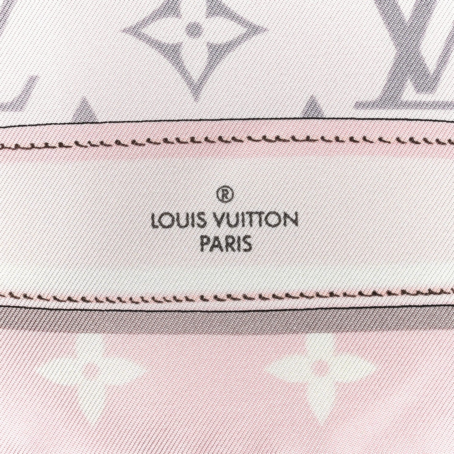 Louis Vuitton Silk Monogram Confidential Square Scarf Light Pink 2 of 5