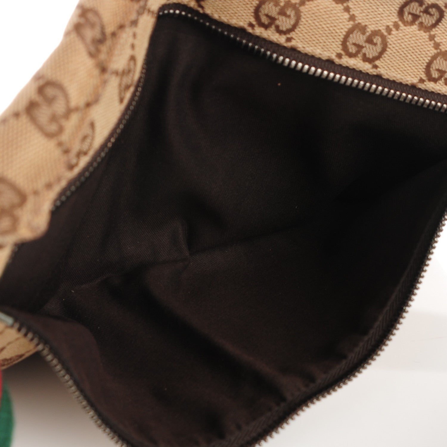 Gucci GG Monogram Web Double Pocket Belt Bag Dark Brown 8 of 8