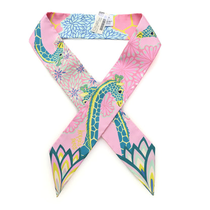 Hermes Silk The Three Graces Twilly Rose Bonbon Canard 1 of 4
