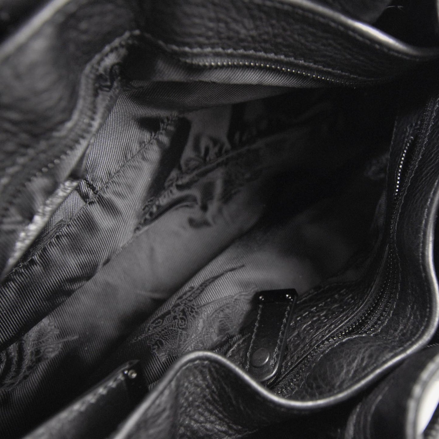 Prorsum Leather Mason Warrior Studded Hobo Black