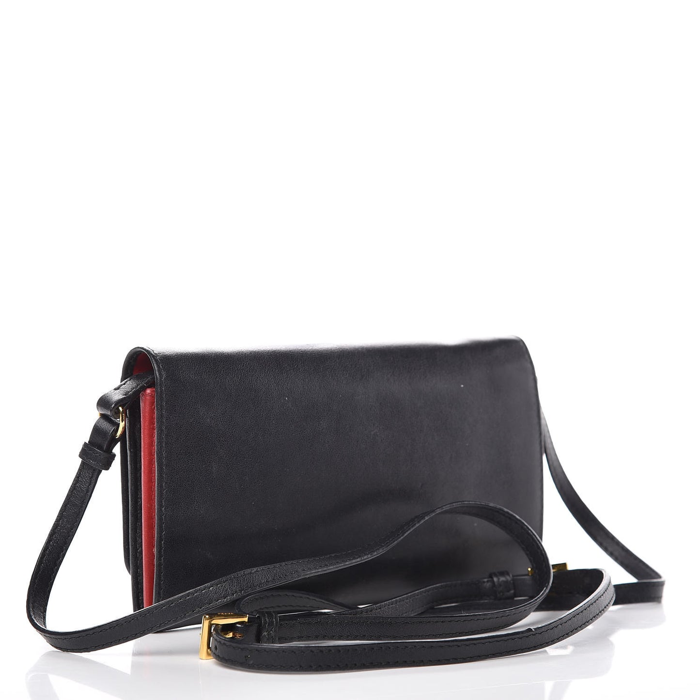 Soft Calf Crossbody Wallet Black Fuoco