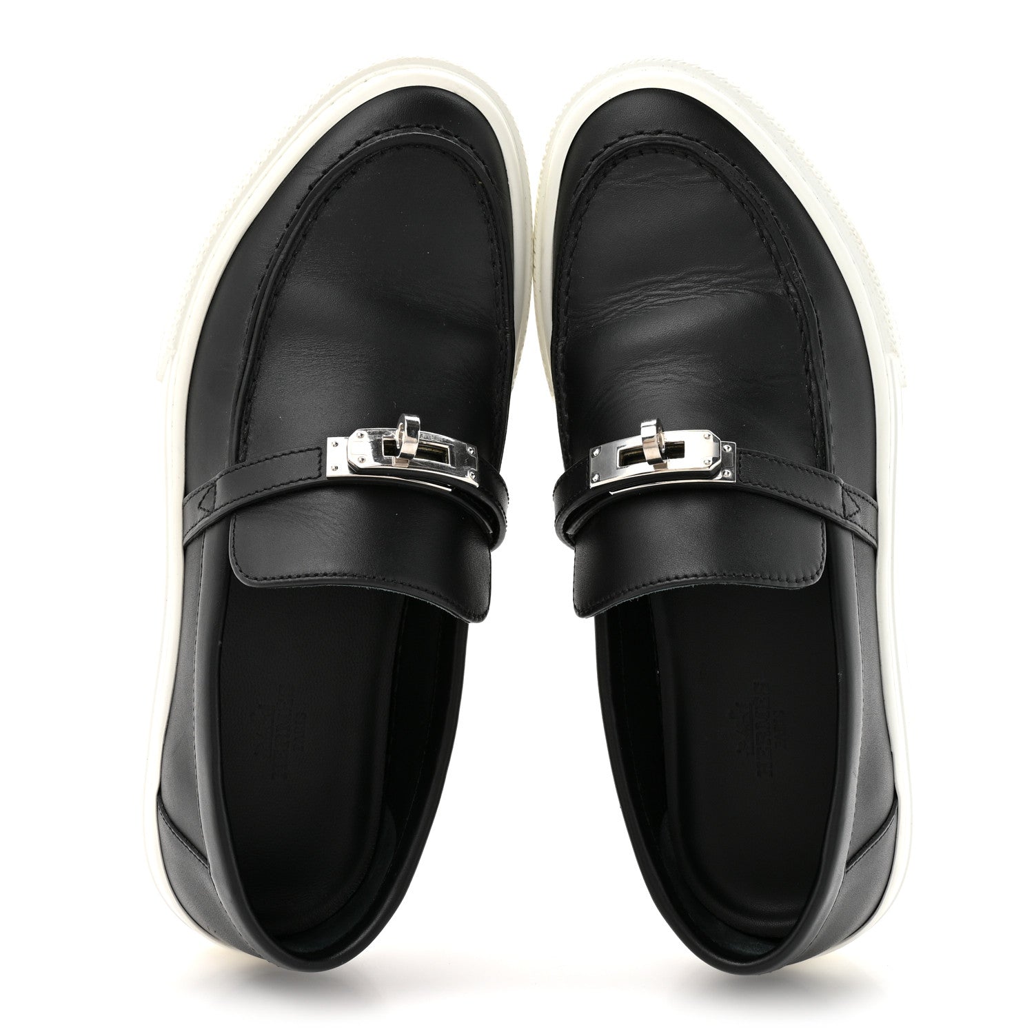Hermes Calfskin Game Slip On Sneakers 38 Black 2 of 11
