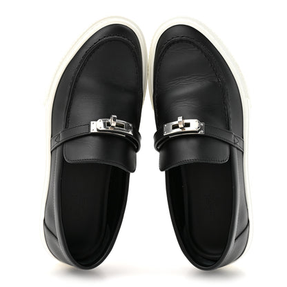 Hermes Calfskin Game Slip On Sneakers 38 Black 2 of 11