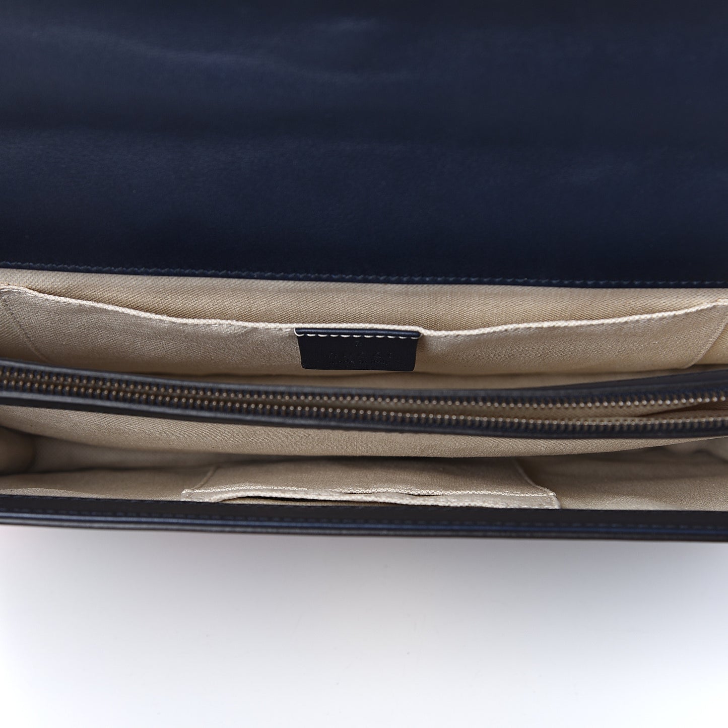 Calfskin Embroidered Riche Stripe Shoulder Bag Blue Red