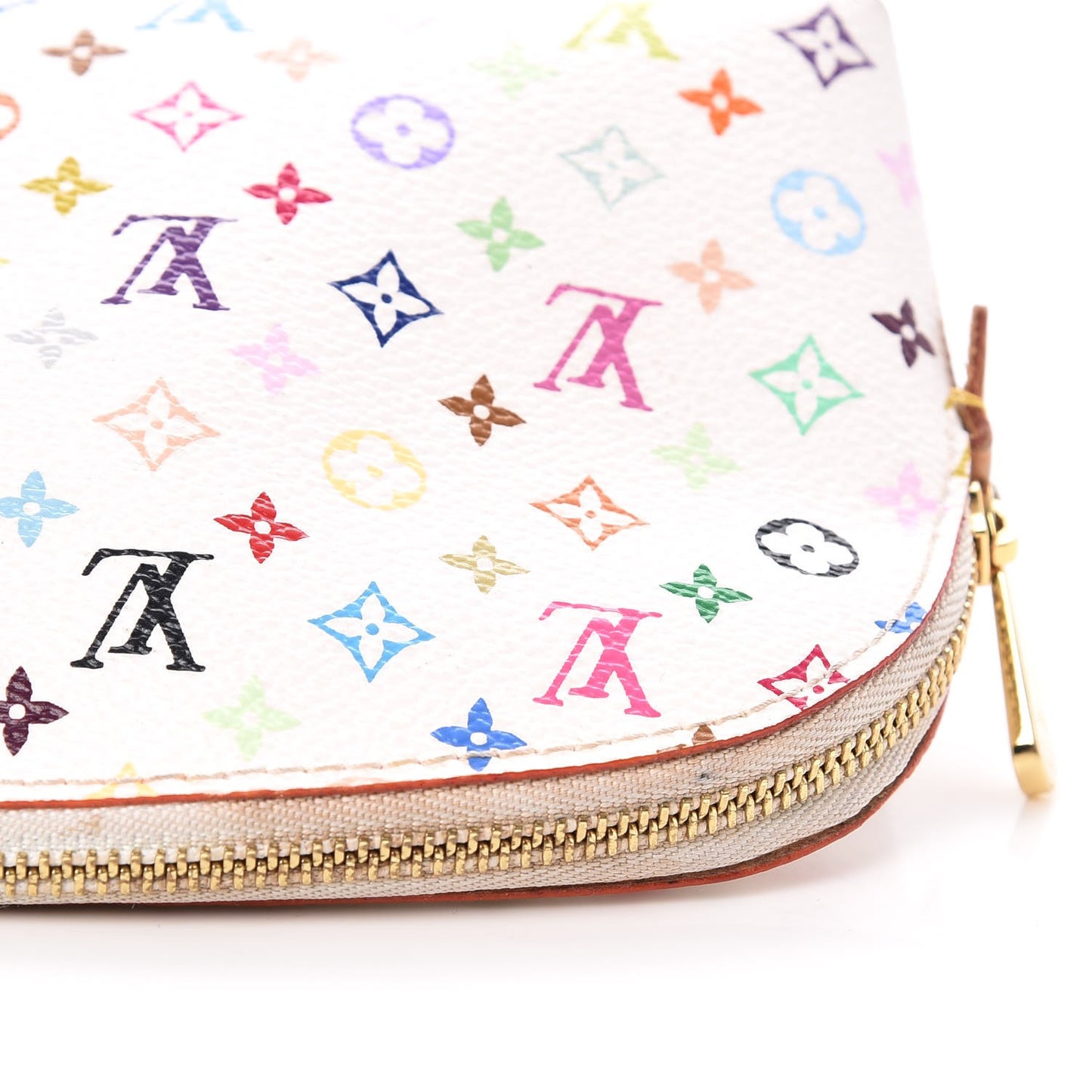 Monogram Multicolor Cosmetic Pouch White Litchi