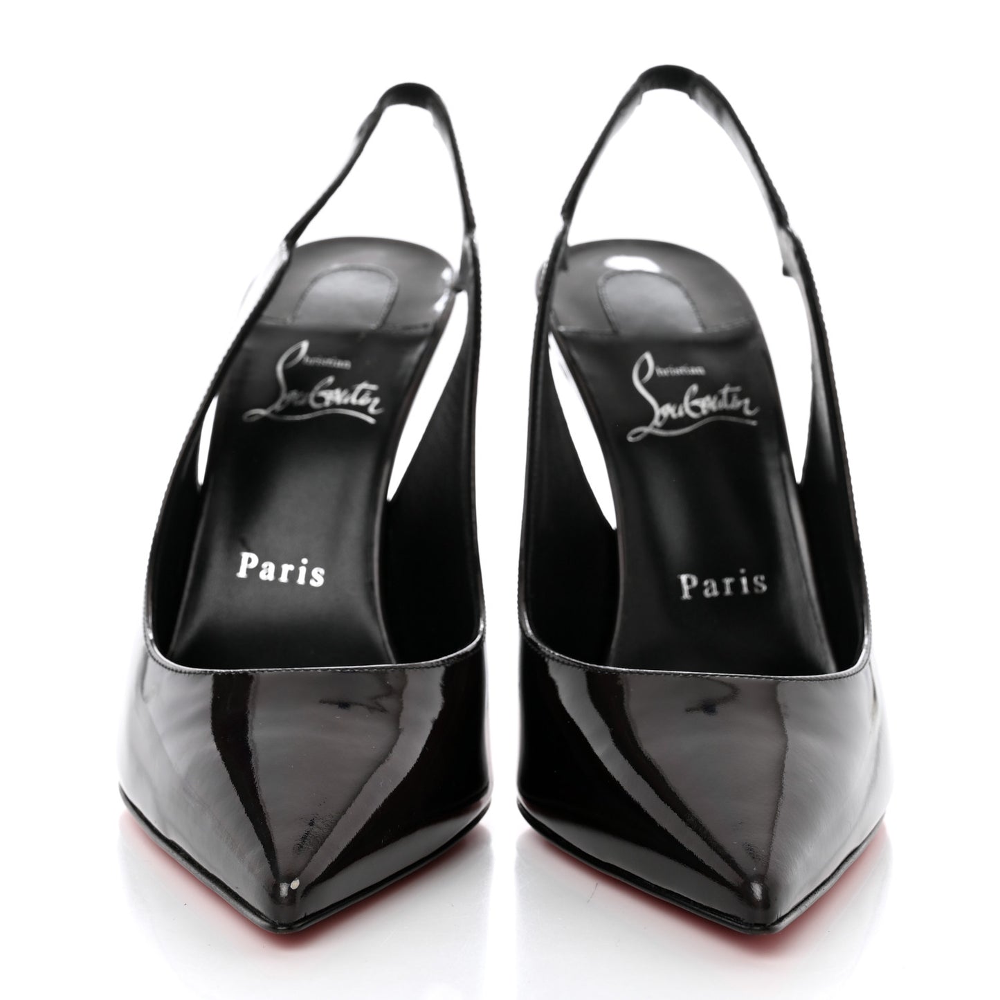 Metallic Patent Psychic Hot Chick Slingback 100 Pumps 39.5 Black