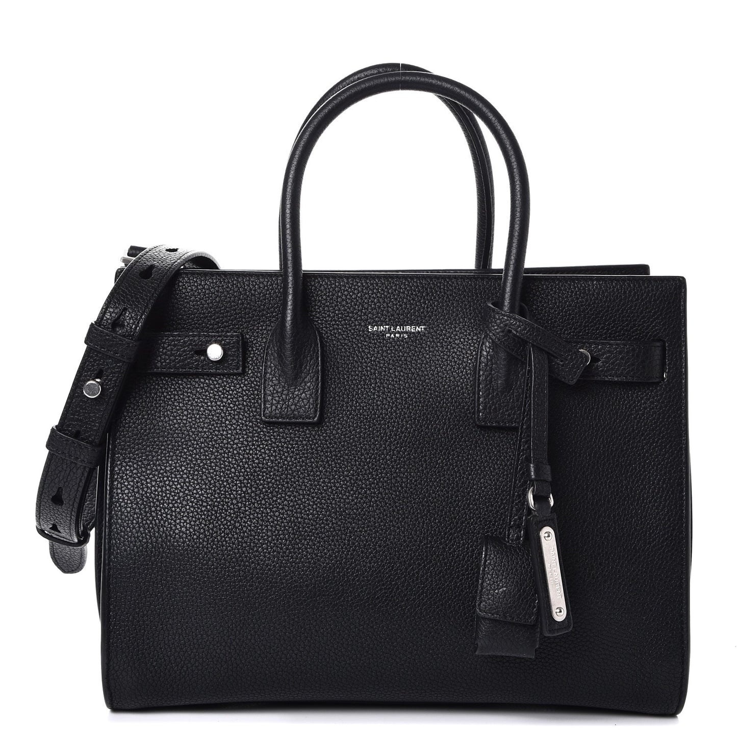 Grained Calfskin Baby Supple Sac De Jour Black