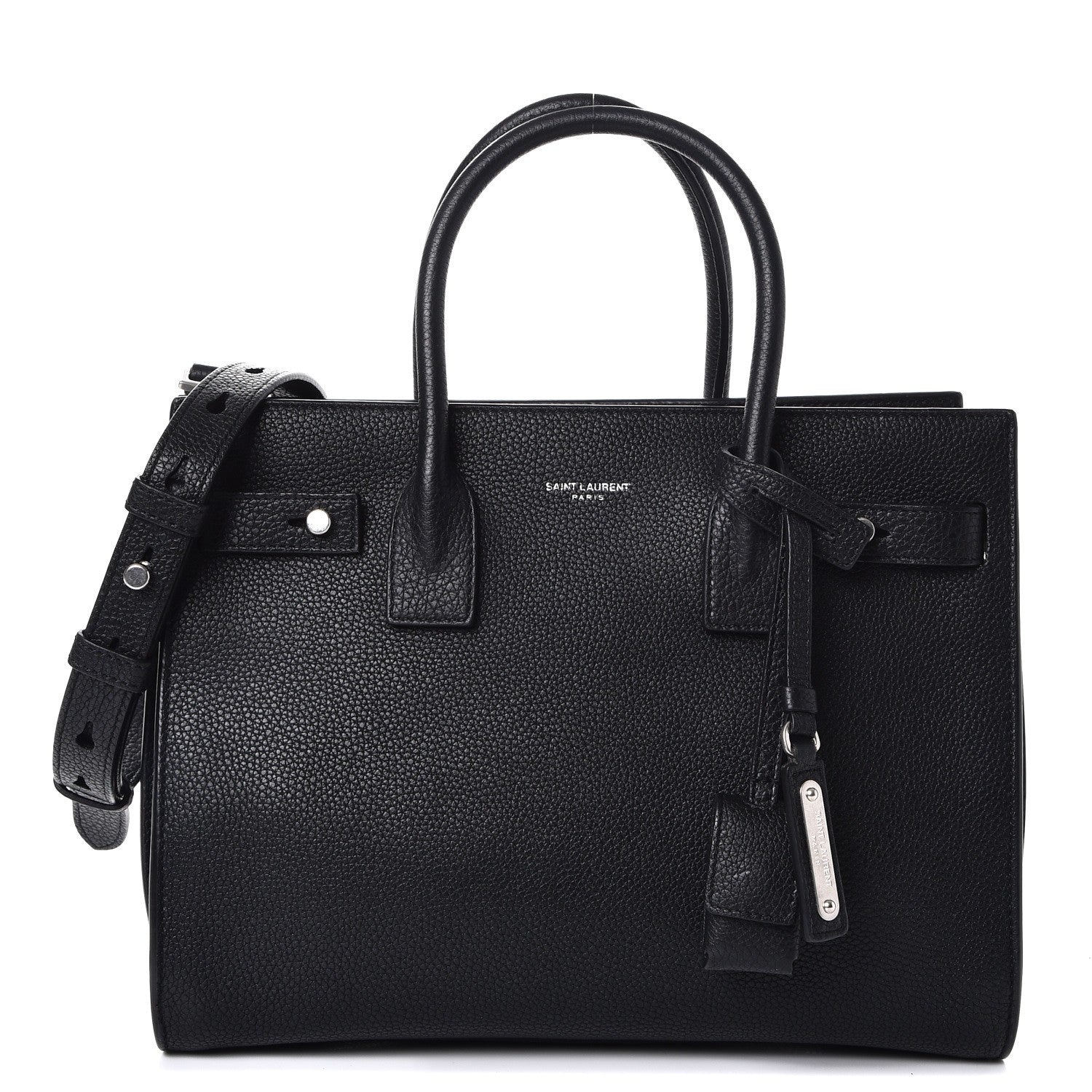 Saint Laurent Grained Calfskin Baby Supple Sac De Jour Black 1 of 8