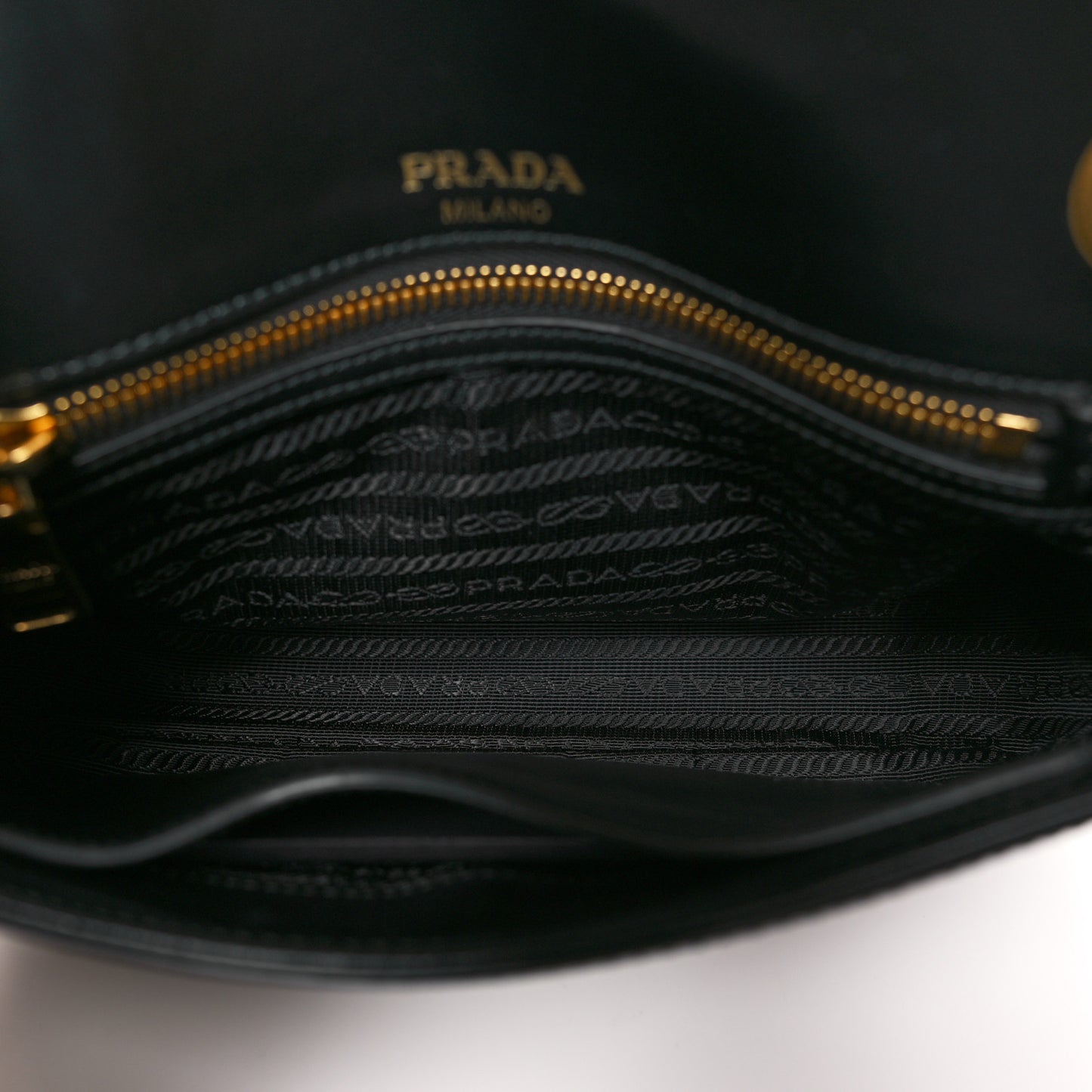 Saffiano Flap Shoulder Bag Black