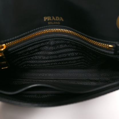 Prada Saffiano Flap Shoulder Bag Black 5 of 8