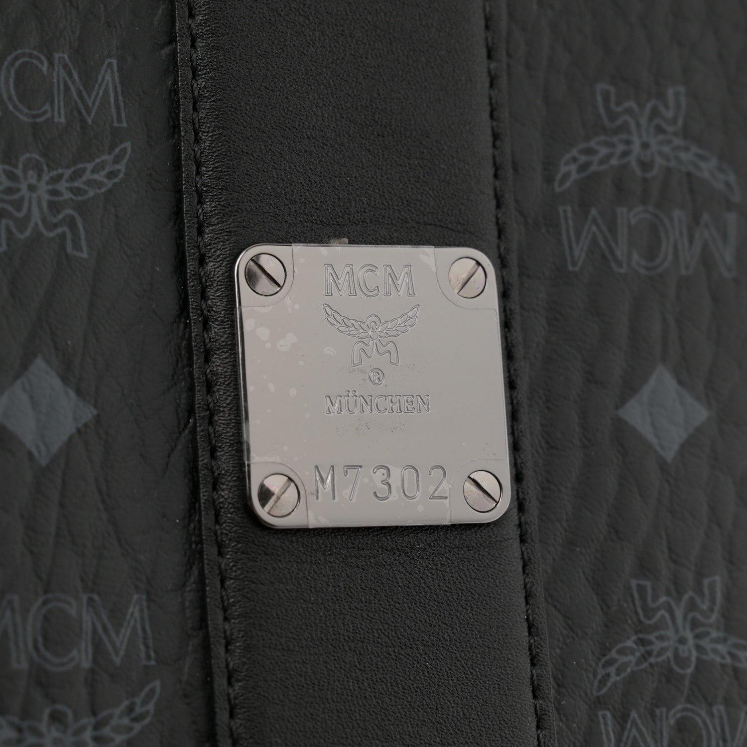 MCM Visetos Medium Liz Reversible Shopper Tote Black 7 of 12