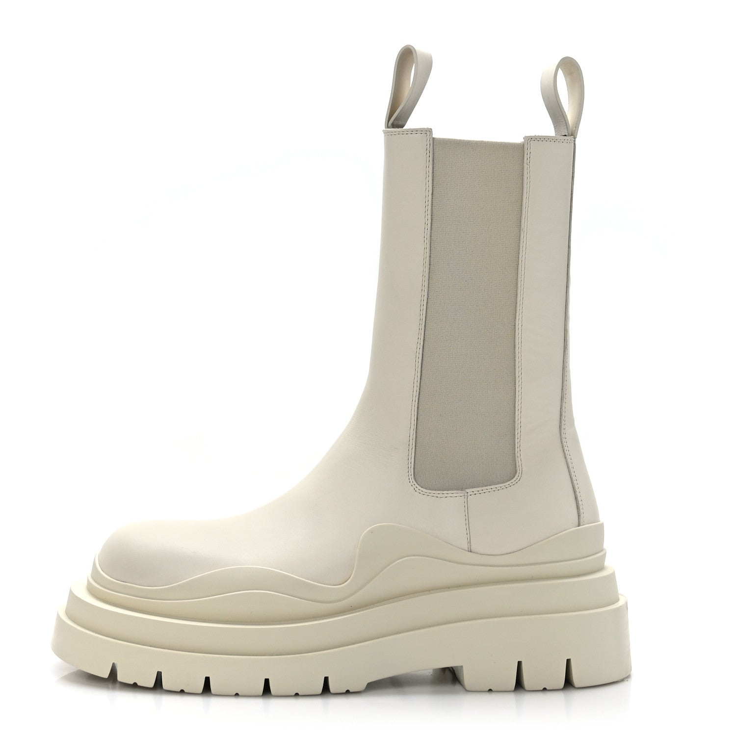 Bottega Veneta Calfskin The Tire Chelsea Boots 38 Sea Salt 1 of 6