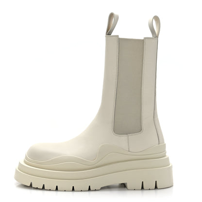 Bottega Veneta Calfskin The Tire Chelsea Boots 38 Sea Salt 1 of 6