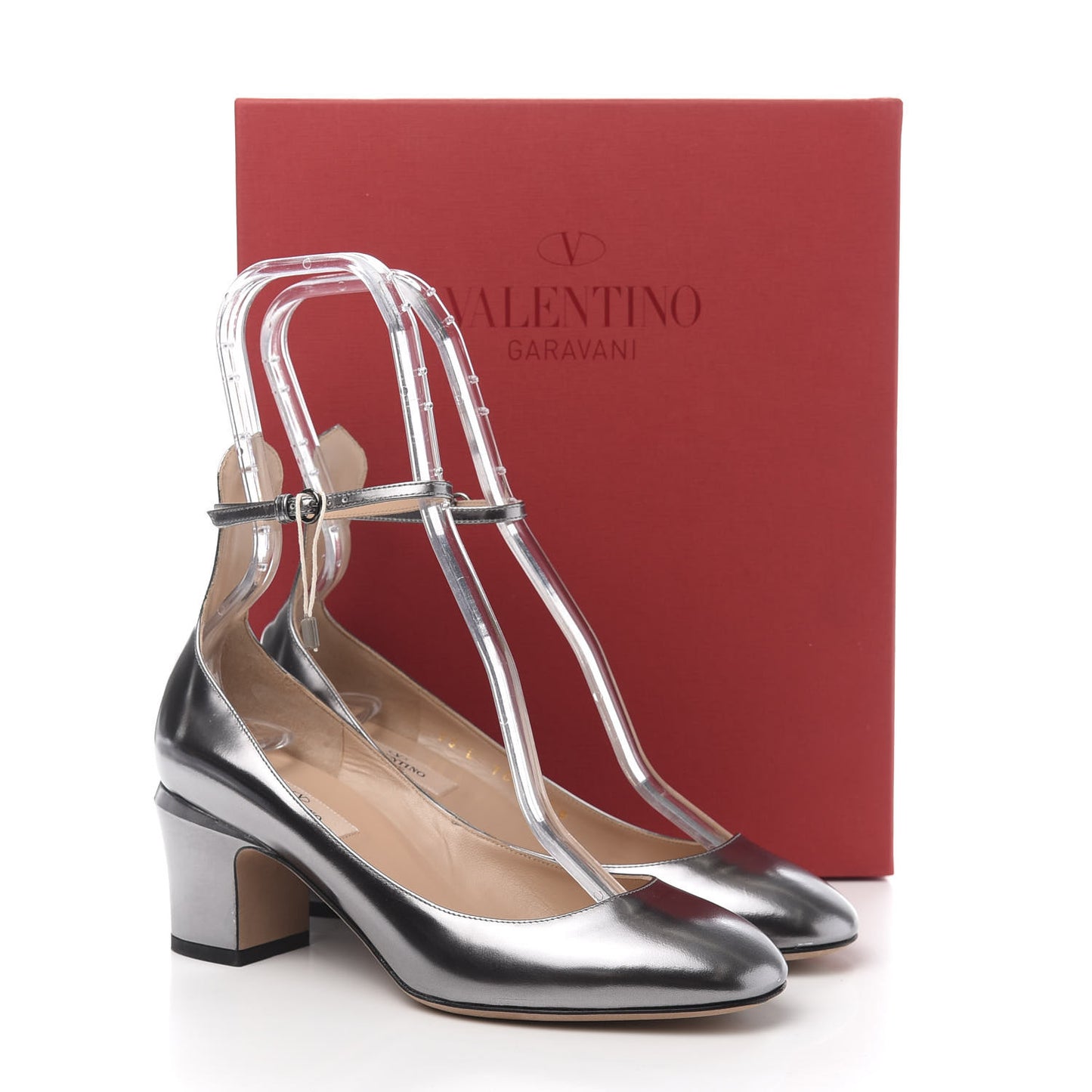 Patent Tan-Go Mary Jane 60mm Pumps 38 Silver
