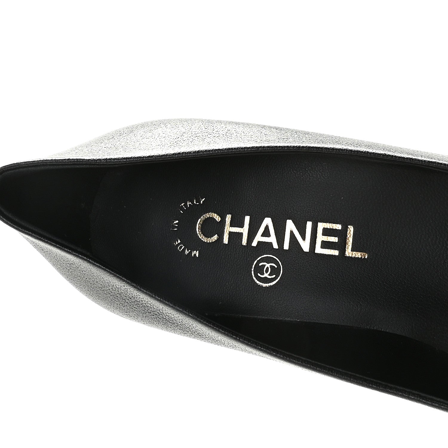 Chanel Goatskin Grosgrain Cap Toe Pearl Pumps 37 Black 6 of 13