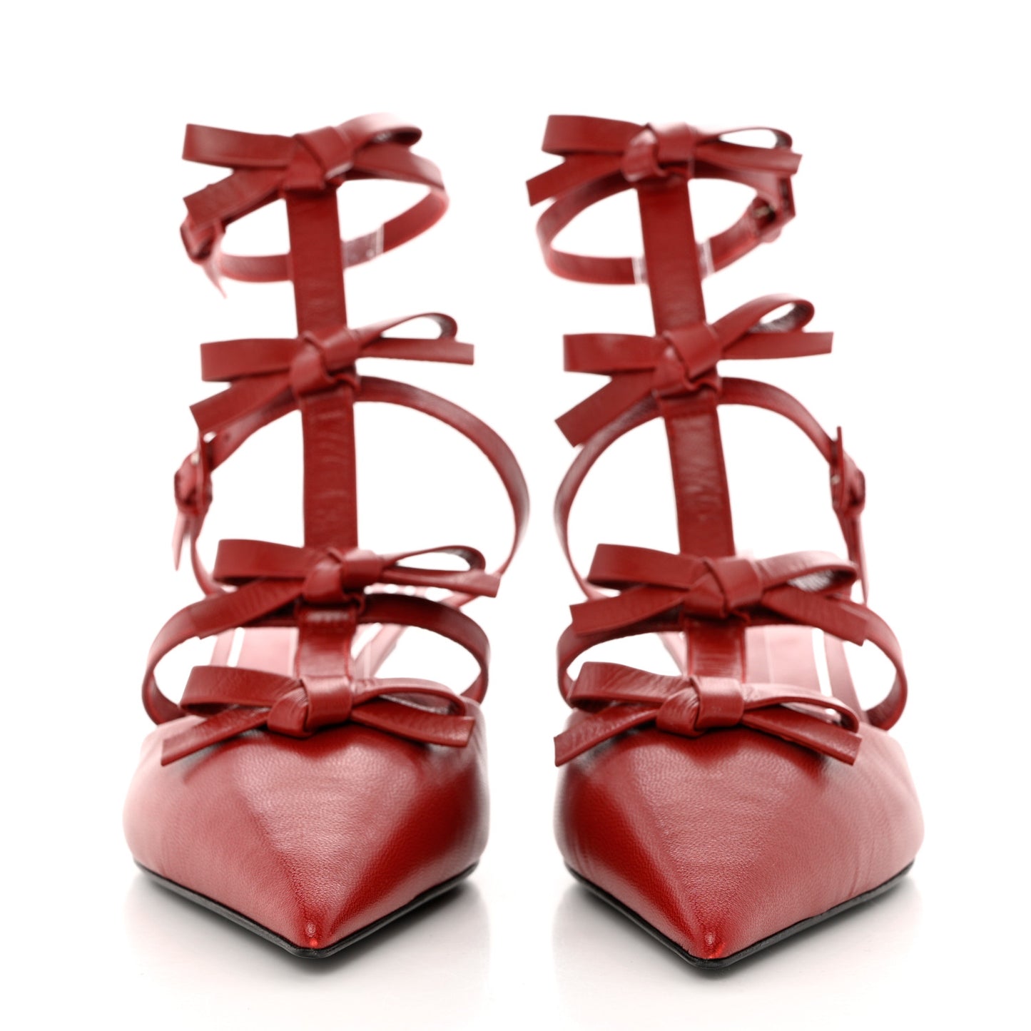 Nappa French Bow Gladiator 45mm Sandals 39 Rosso Valentino