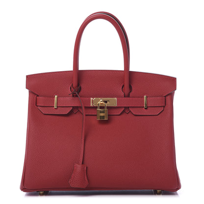 Hermes Taurillon Maurice Birkin 30 Rouge Vif 1 of 12