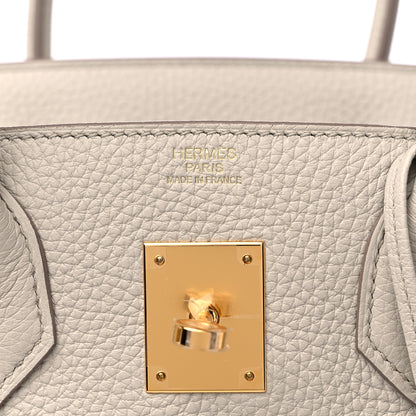 Hermes Taurillon Clemence Birkin 30 Beton 6 of 9