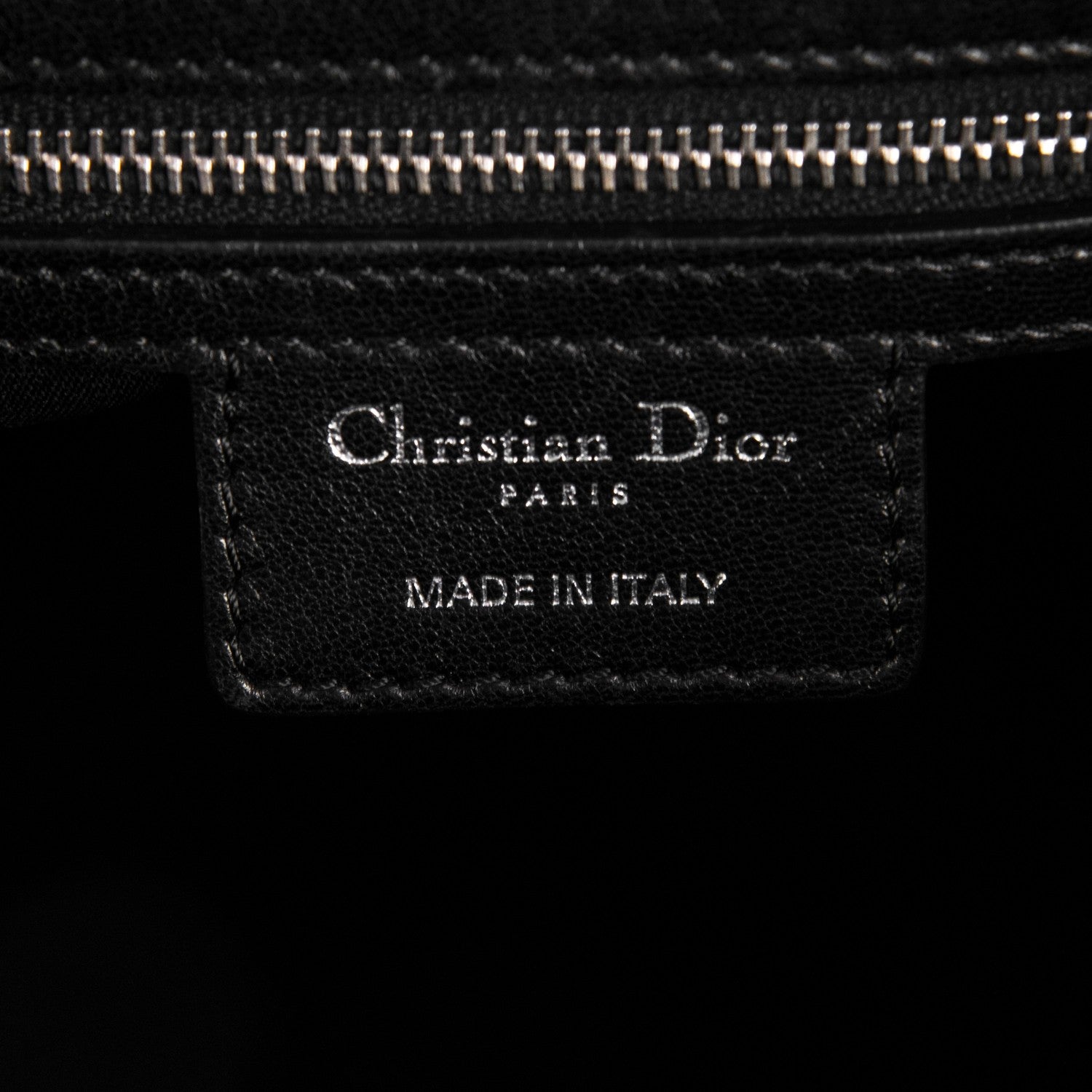 Christian Dior Lambskin Cannage Granville Polochon Black 6 of 8