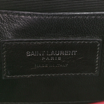 Saint Laurent Calfskin Crocodile Embossed Medium Classic Monogram Kate Tassel Satchel New Red 7 of 11