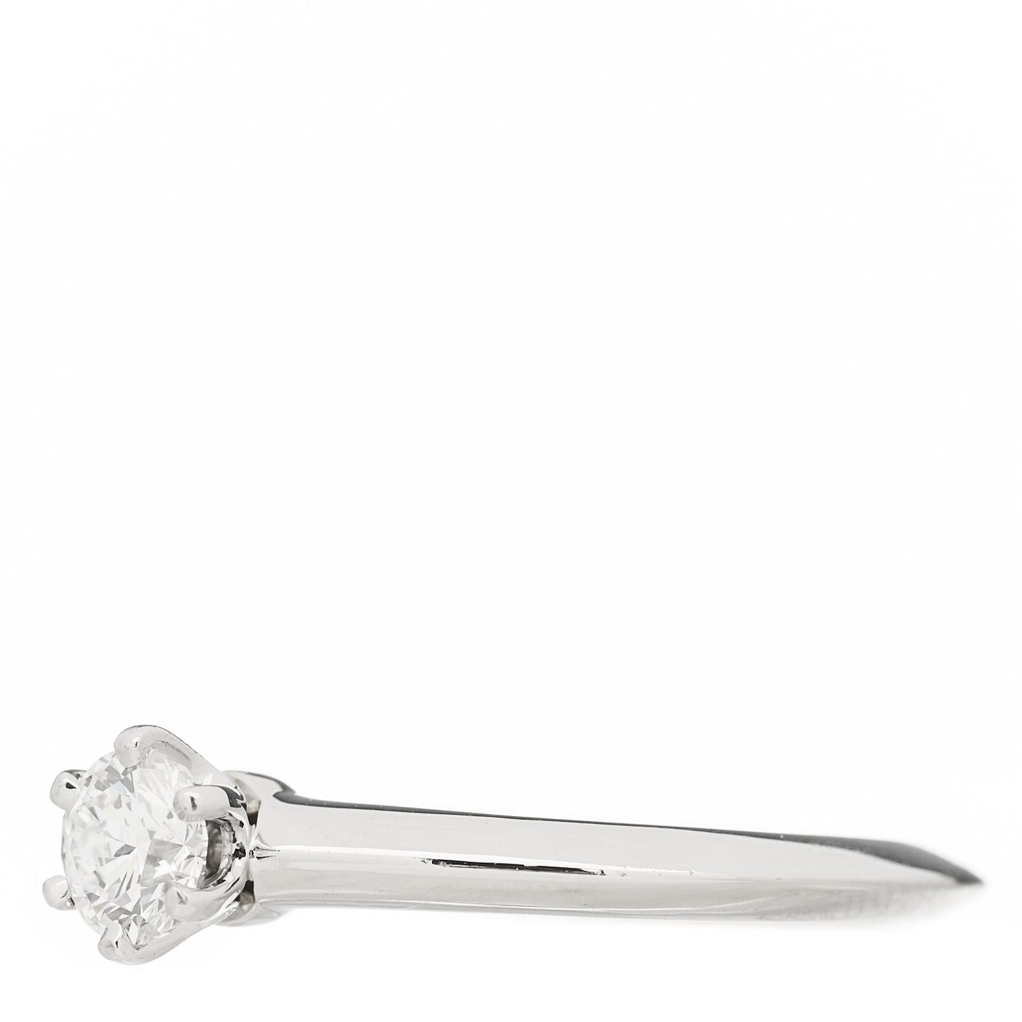 Platinum Diamond .31ct Solitaire Engagement Ring 51 5.75
