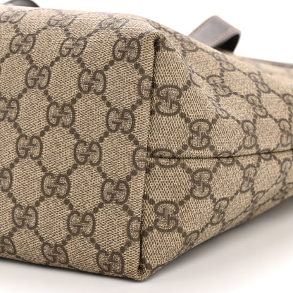Gucci GG Supreme Monogram Medium Zippered Shopping Tote Dark Brown 10 of 14