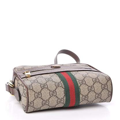 Gucci GG Supreme Monogram Web Mini Ophidia Shoulder Bag Brown 4 of 10