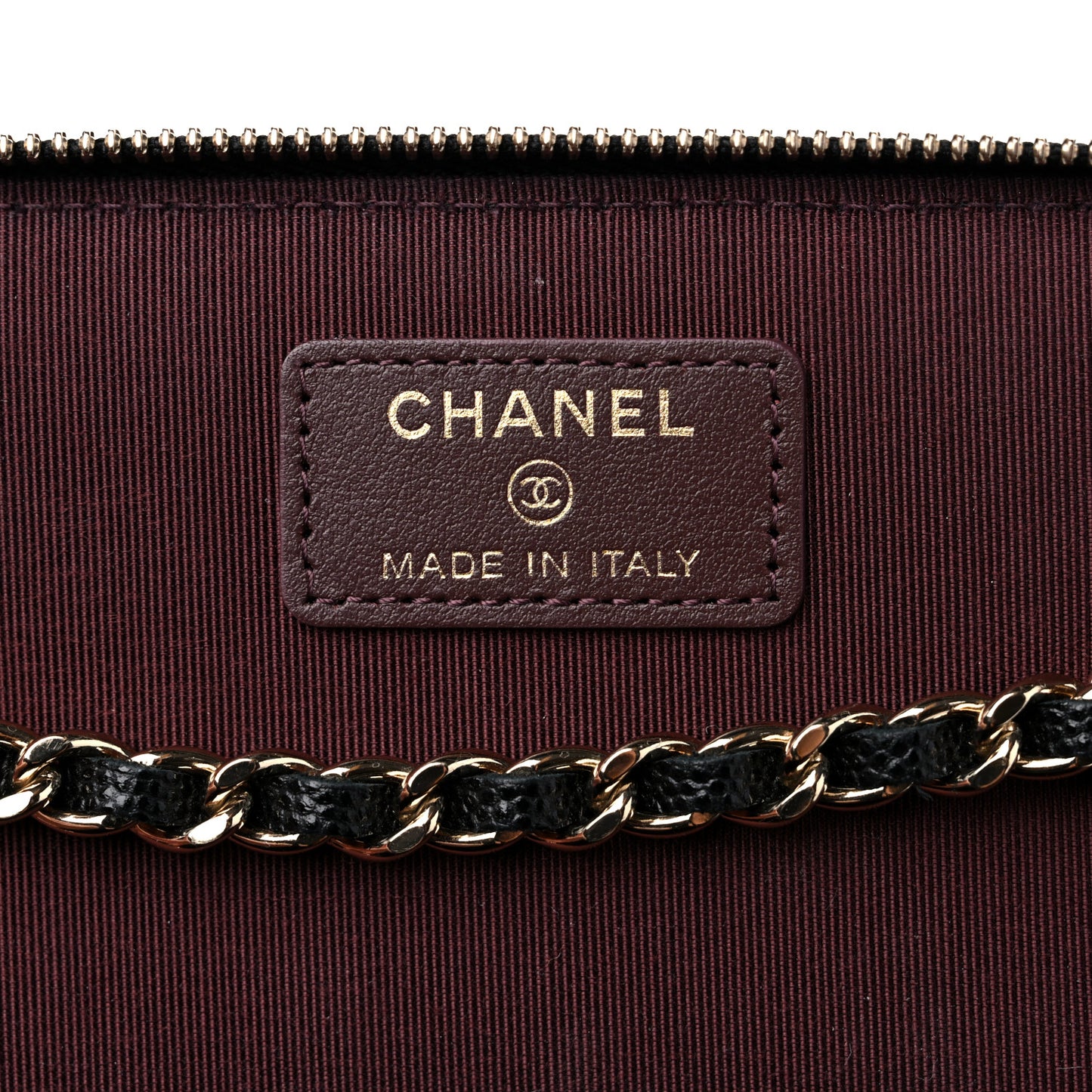 Caviar Quilted Small Vanity Case With Chain Black