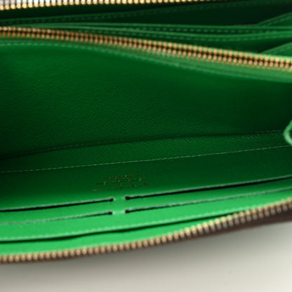 Louis Vuitton Monogram Kusama Pumpkin Dots Zippy Wallet Green 6 of 12
