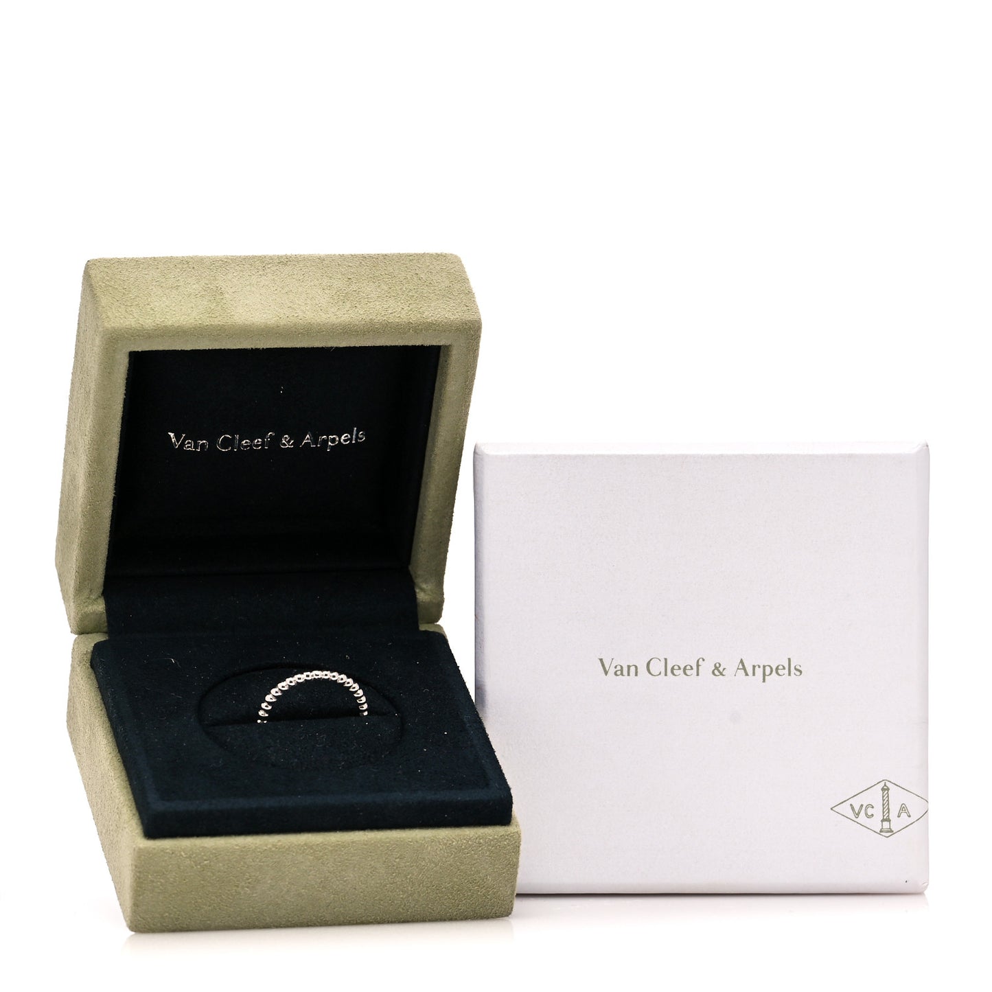 18K White Gold Small Perlee Ring 51 5.75