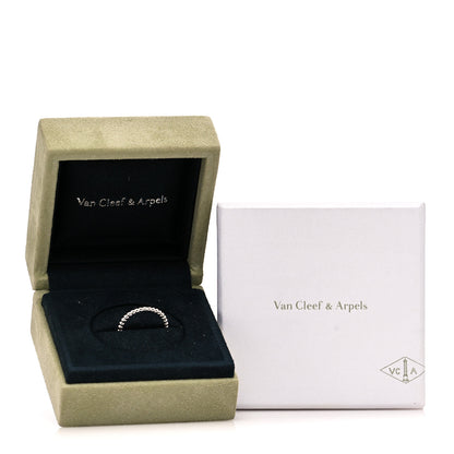 Van Cleef & Arpels 18K White Gold Small Perlee Ring 51 5.75 5 of 5