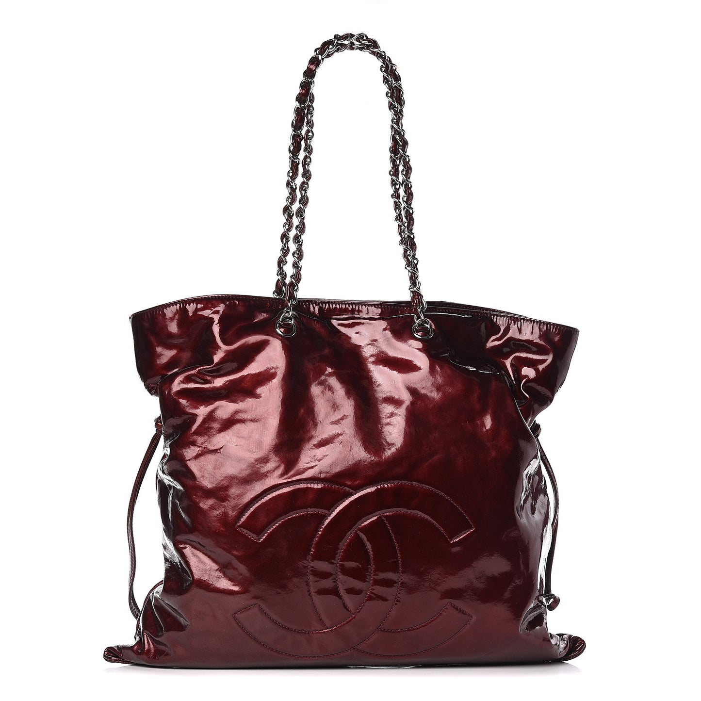 Patent Bonbons Shopper Tote Bordeaux