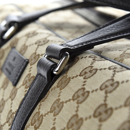 Gucci Monogram Dollar Calfskin Boston Duffle Bag Beige Ebony Testa di Moro Marrone Scuro 11 of 11
