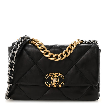 Chanel Lambskin Quilted Medium Chanel 19 Flap Black 1 of 11