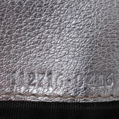 Gucci Guccissima Metal Bar French Flap Wallet Silver 6 of 8