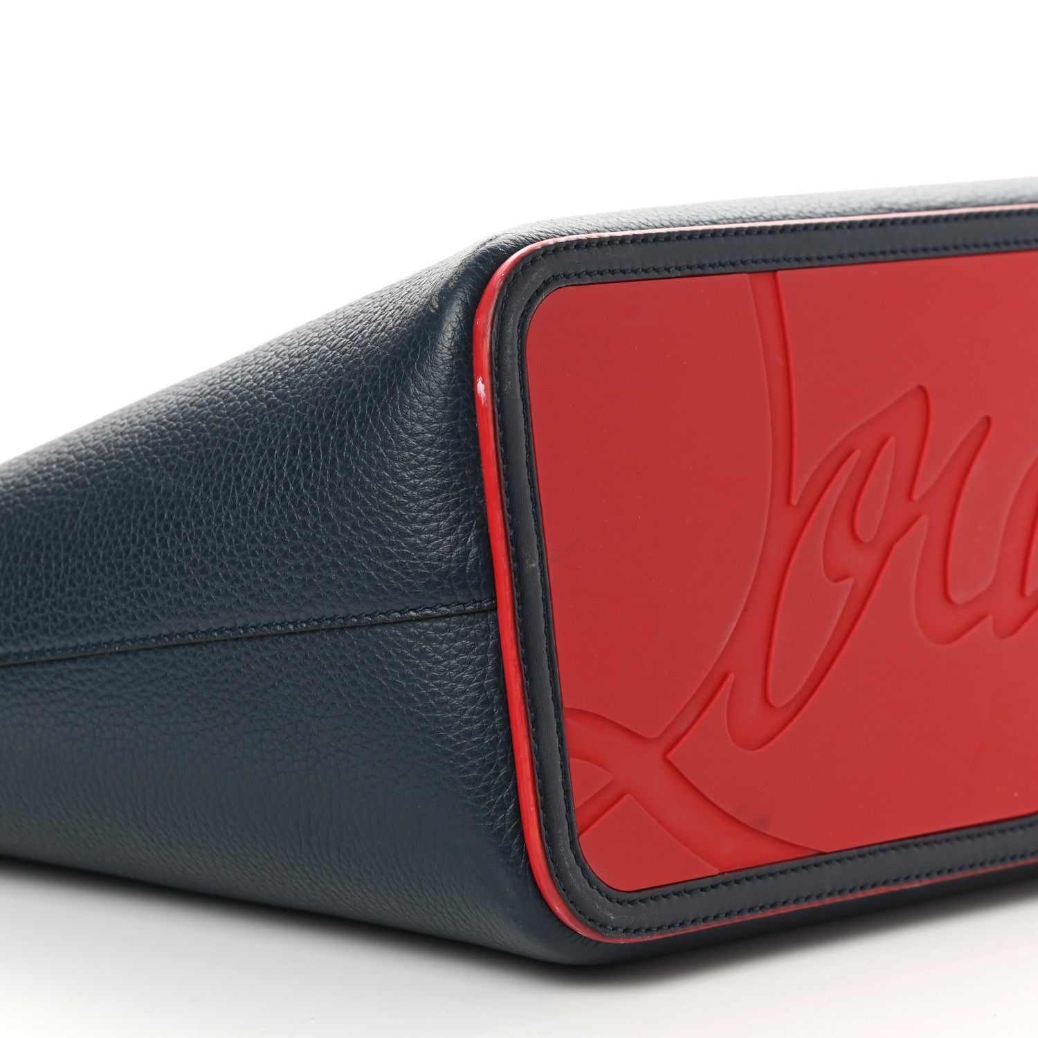 Christian Louboutin Calfskin Spikes East West Cabata Tote Navy 9 of 12