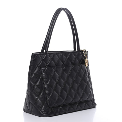 Chanel Caviar Quilted Medallion Tote Black 3 of 17