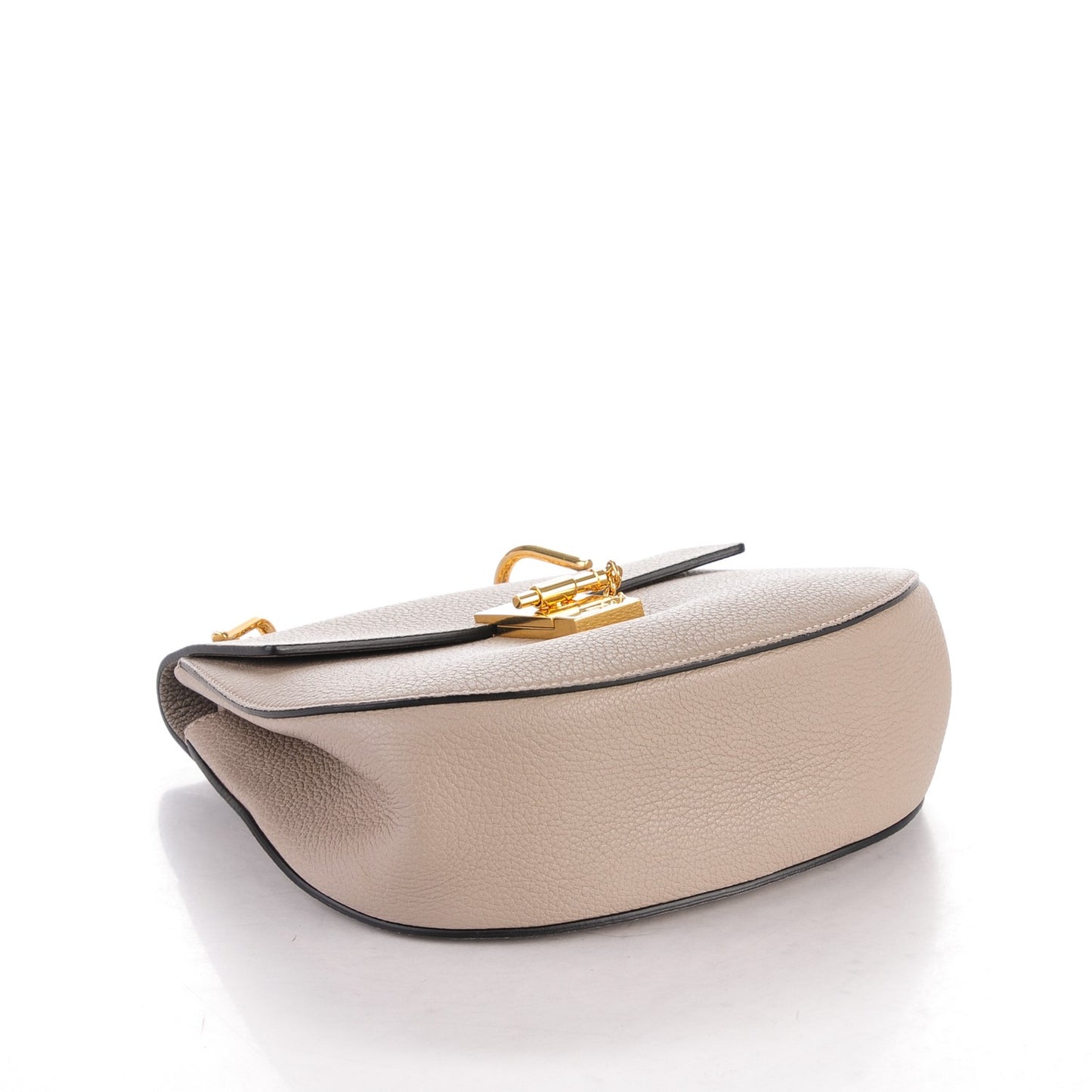 Grained Lambskin Drew Shoulder Bag Motty Grey