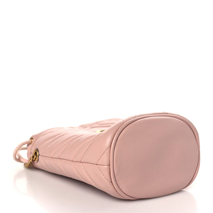Gucci Calfskin Matelasse Mini GG Marmont 2.0 Bucket Bag Perfect Pink 4 of 8