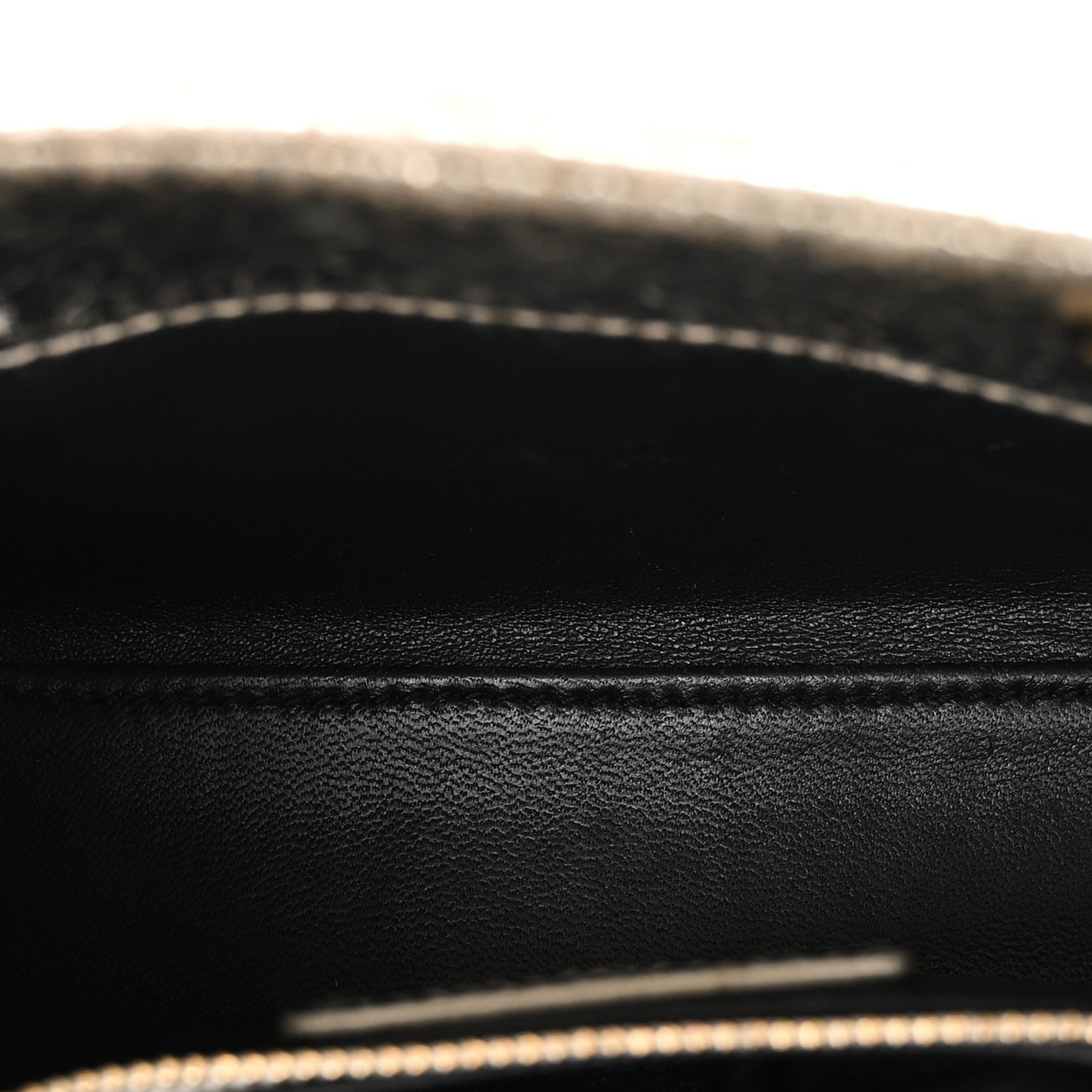Metallic Crinkled Lambskin Cannage Mini Lady Dior Silver