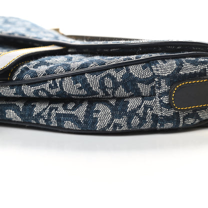 Christian Dior Monogram Saddle Bag Blue 10 of 13