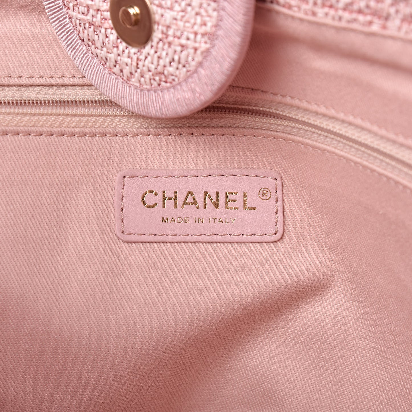 Straw Lurex Large Deauville Tote Pink