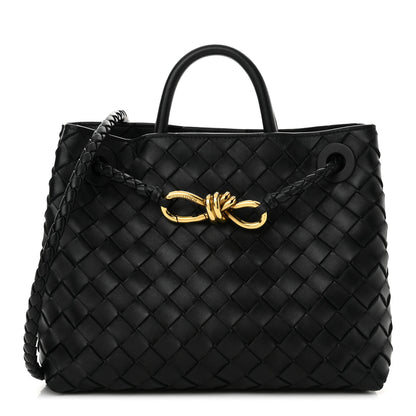 Bottega Veneta Nappa Intrecciato Small Andiamo Shoulder Bag Black 1 of 14