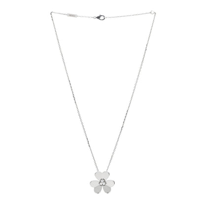 Van Cleef & Arpels 18K White Gold Diamond Large Frivole Pendant Necklace 3 of 5