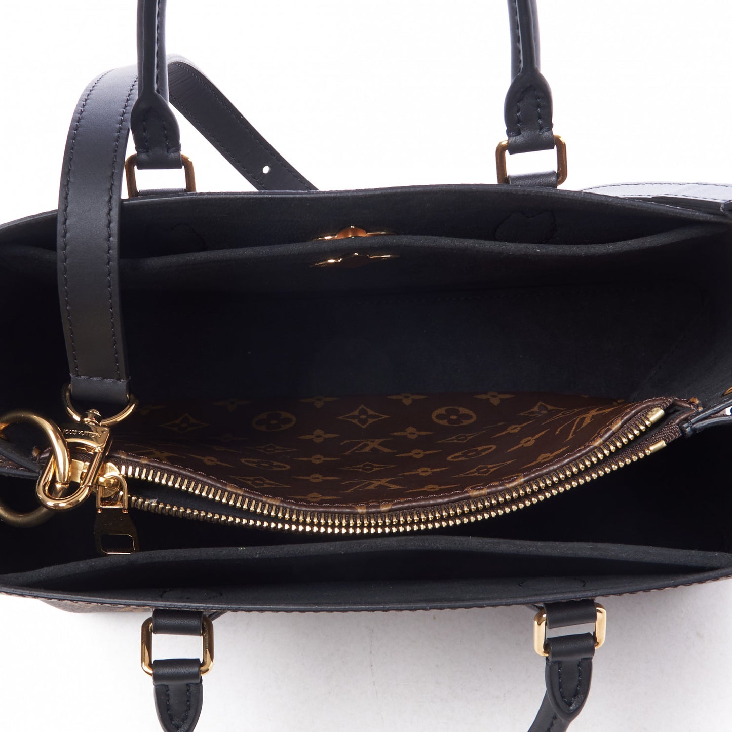Monogram Flower Tote Black