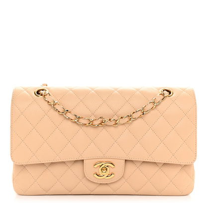 Chanel Caviar Quilted Medium Double Flap Beige 1 of 10