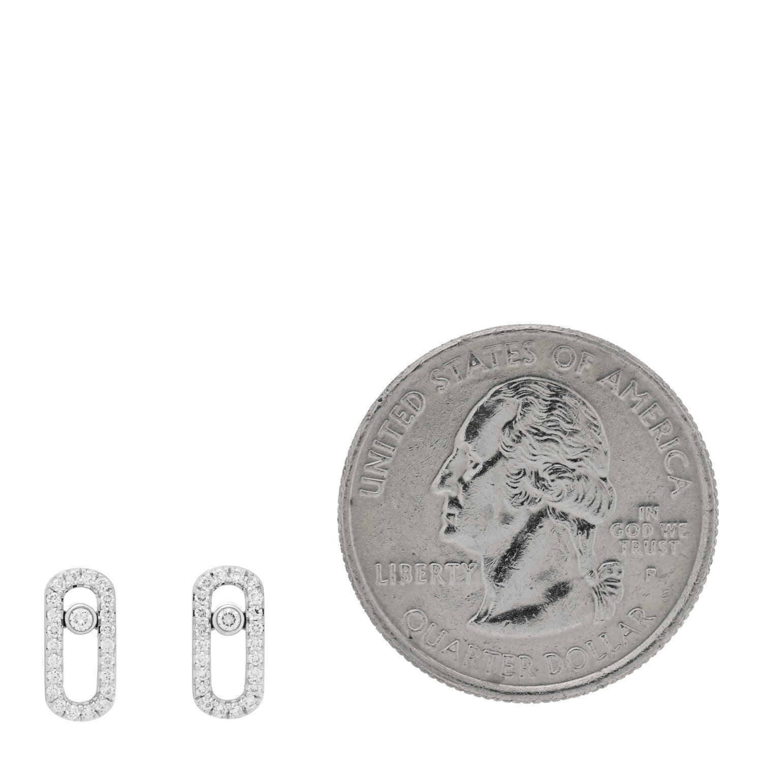 Messika 18K White Gold Diamond Move Uno Earrings 2 of 4